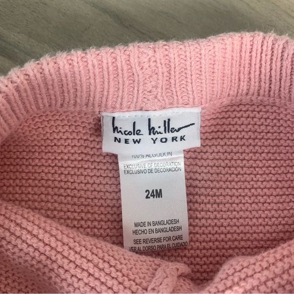Nicole by Nicole Miller baby girl sweater set top and bottom set size 24 months - Picture 4 of 9